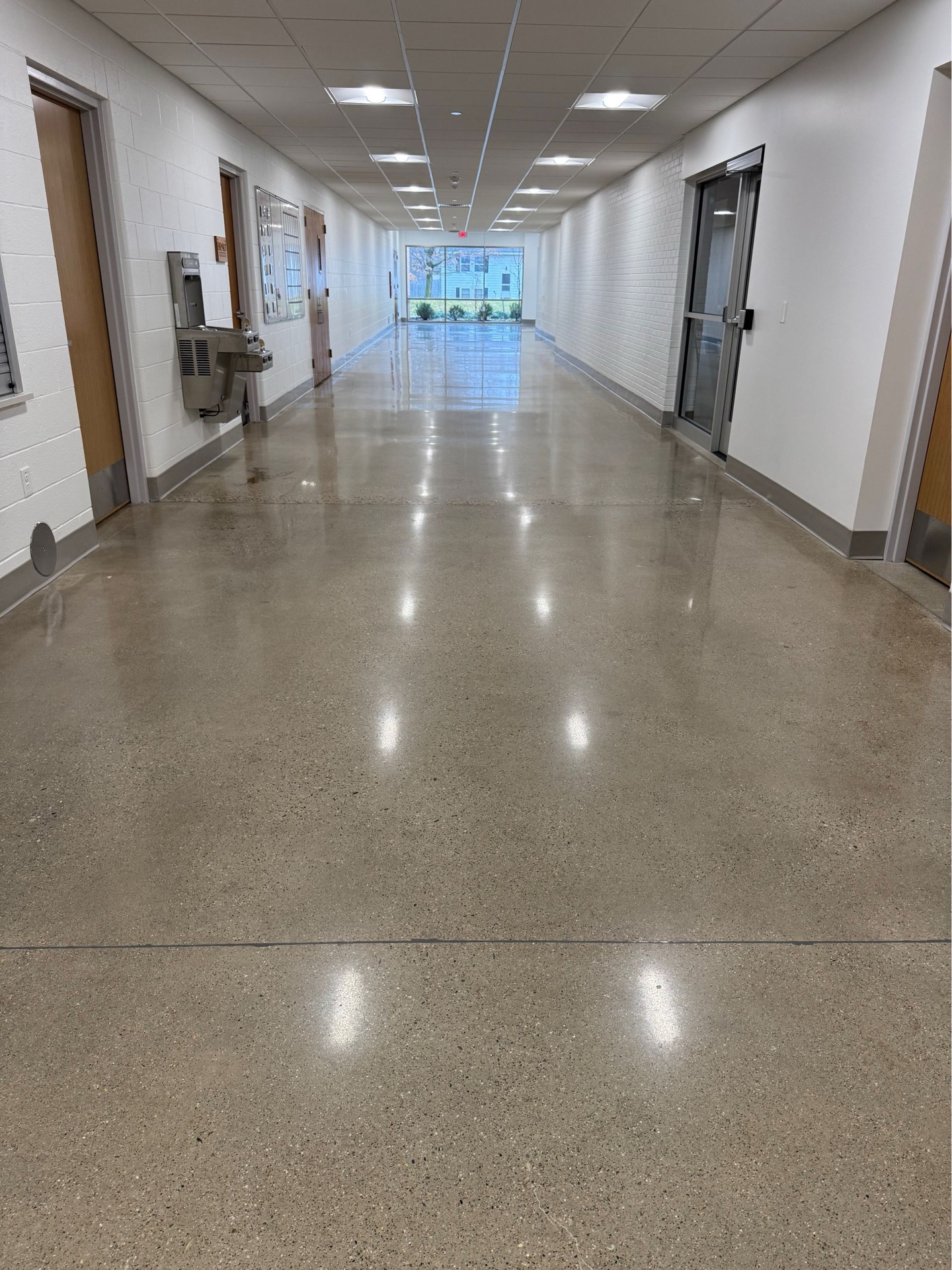 Commercial corridor floor