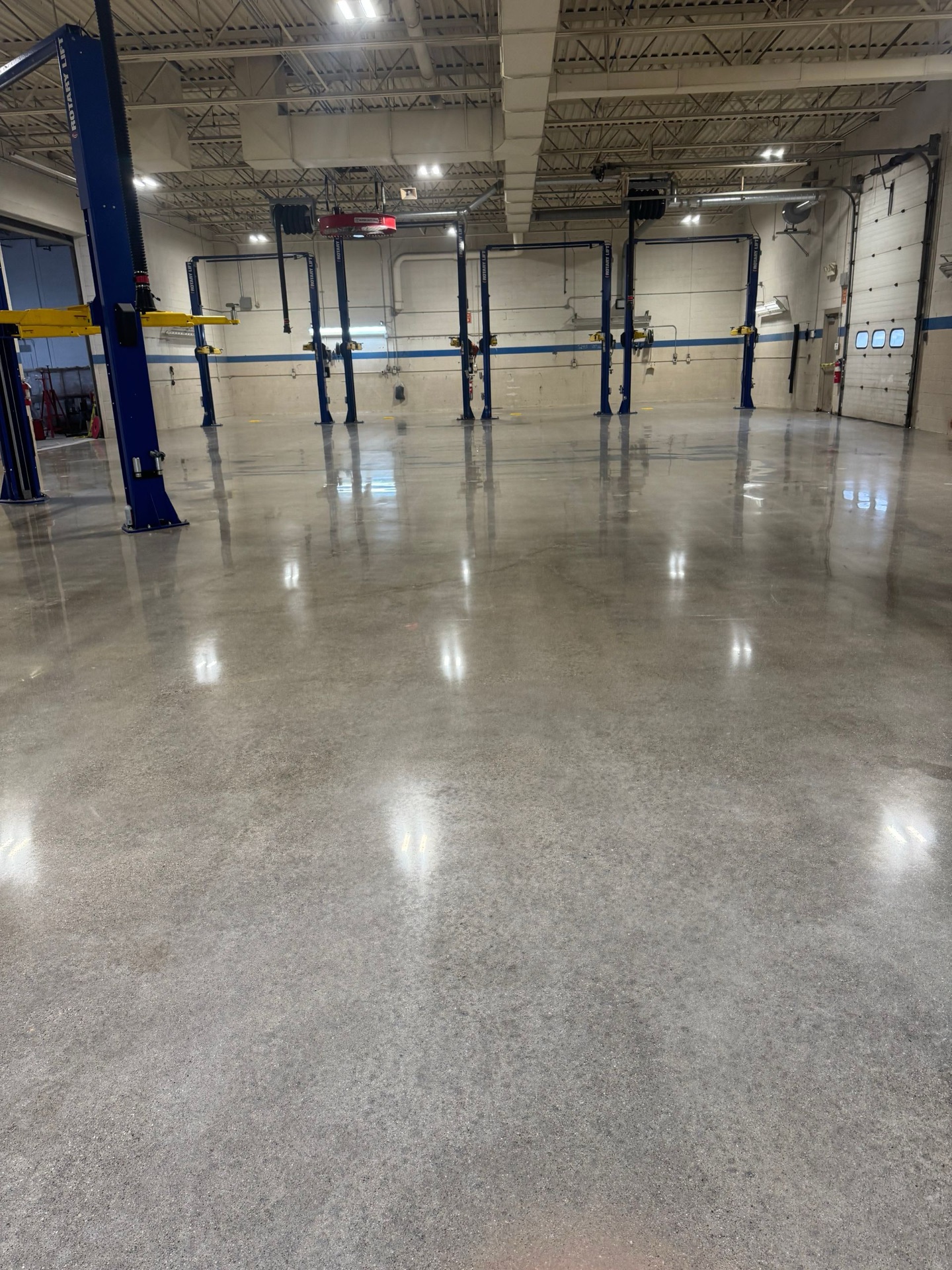 Refinished concrete floor